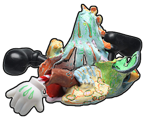 Ceramic Fight Sculpture